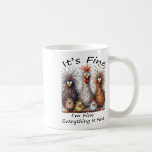 Mir ist gut, alles ist gut gekocht als feines Hühn Kaffeetasse