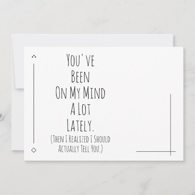 Mir ist klar geworden, dass ich dir sagen sollte,  (Vorderseite)