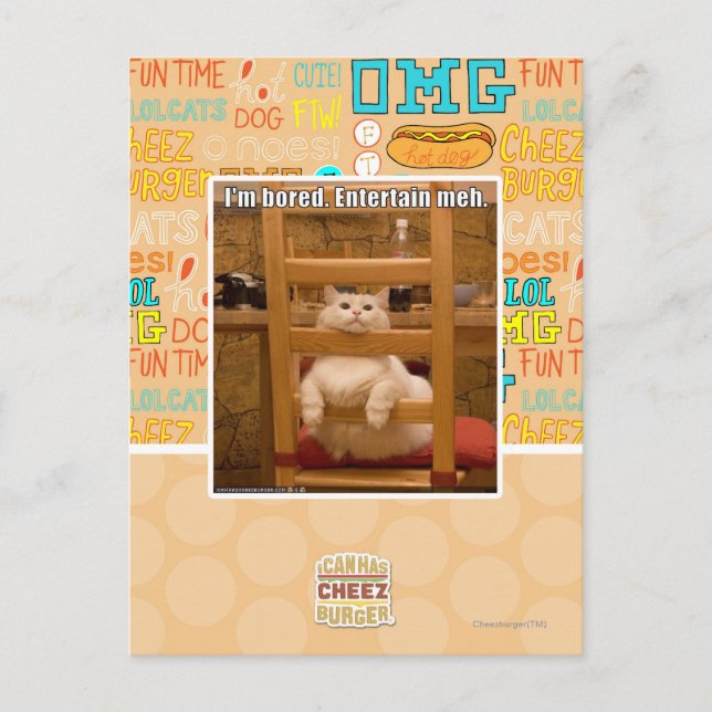 Mir ist langweilig. postkarte (Vorderseite)