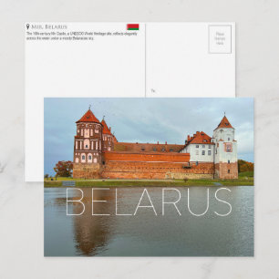 Mir-Schloss, Belarus Reise-Postkarte Postkarte