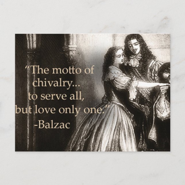 Mira Gutoff "Chivalry" Postkarte (Vorderseite)