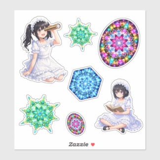 Mirabella & Kaleidoscope Magic – Colorful Mandala  Aufkleber