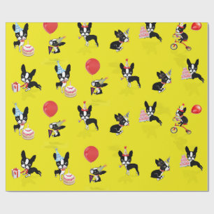 Mirabelle, Boston-Terriergeburtstags-Packpapier Geschenkpapier