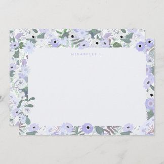 Mirabelle Flat Note Card in Lilac Mitteilungskarte