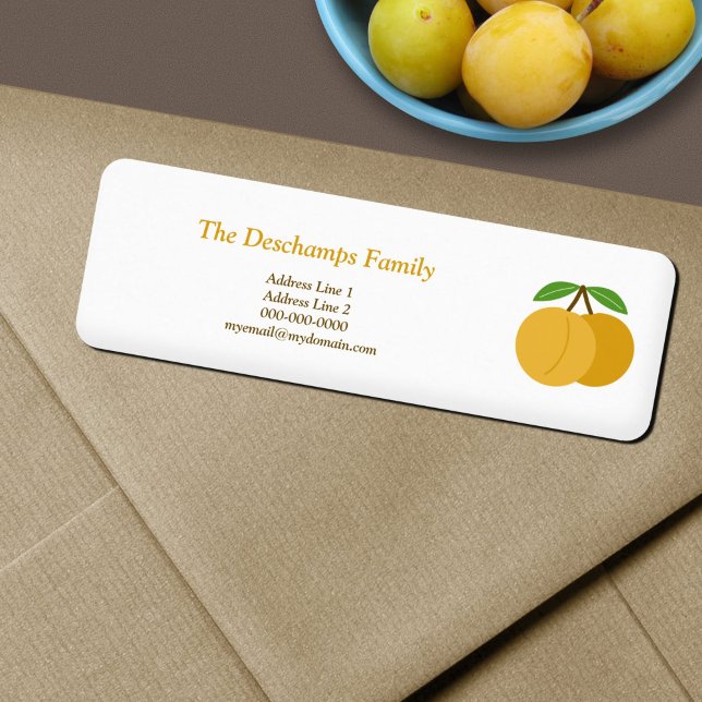 Mirabelle Plum Rücksendeadresse (Mirabelle Plum Return Address Label Sticker)