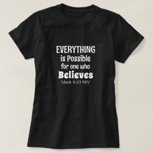 Miracle Bible Verse Christlich Faith Black T-Shirt