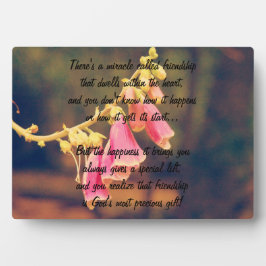 Miracle de l'amitié Poem Plaque