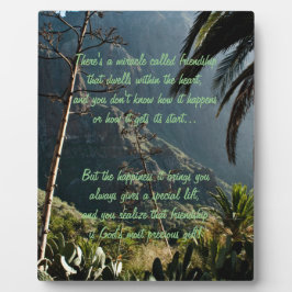Miracle de l'amitié Poem Plaque