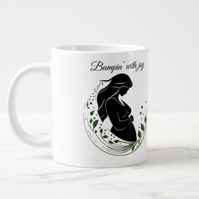 Miracle in Motion – Parents-to-Be Line Art Mug 🤍 Jumbo-Tasse (Links)