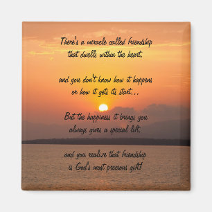 Miracle Of Friendship Poem Magnet