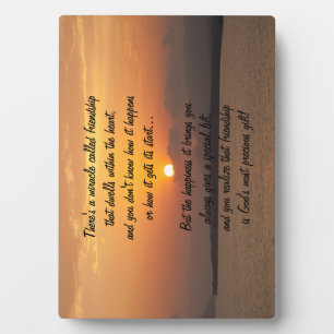 Miracle of friendship Poem Plaque