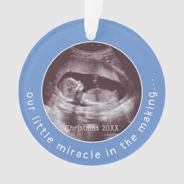 Miracle Ultrasound 2 Photo Baby Boy Blue (devant)