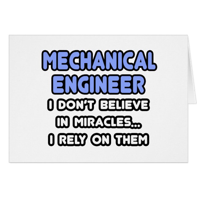 Miracles et ingénieurs mécaniques (Devant horizontal)