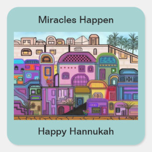 Miracles Happen Hannukah Stickers