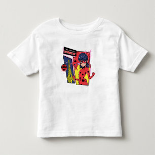 Miraculous Comic Ladybug Pariser Art Kleinkind T-shirt