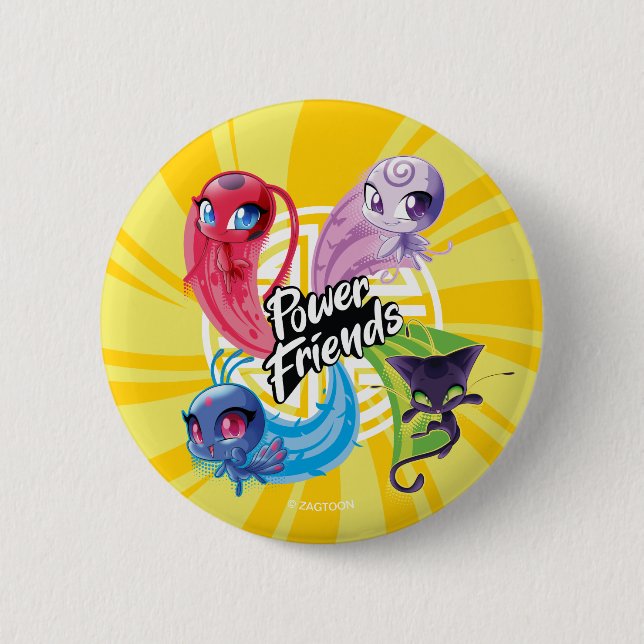 Miraculous Kwamis Power Friends Button (Vorderseite)