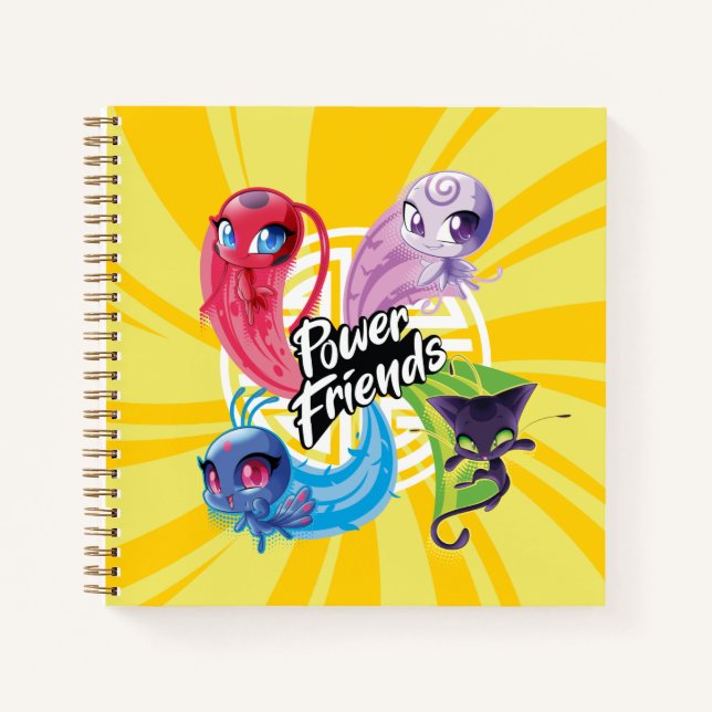 Miraculous Kwamis Power Friends Notizbuch (Vorderseite)