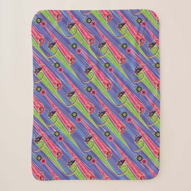 Miraculous Kwamis Tikki & Plagg Muster Sherpadecke (Vorderseite)