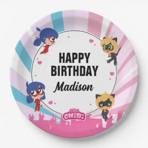 Miraculous Ladybug & Cat Noir Birthday Pappteller