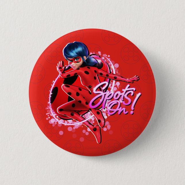 Miraculous Ladybug | Grafische Punkte Button (Vorderseite)