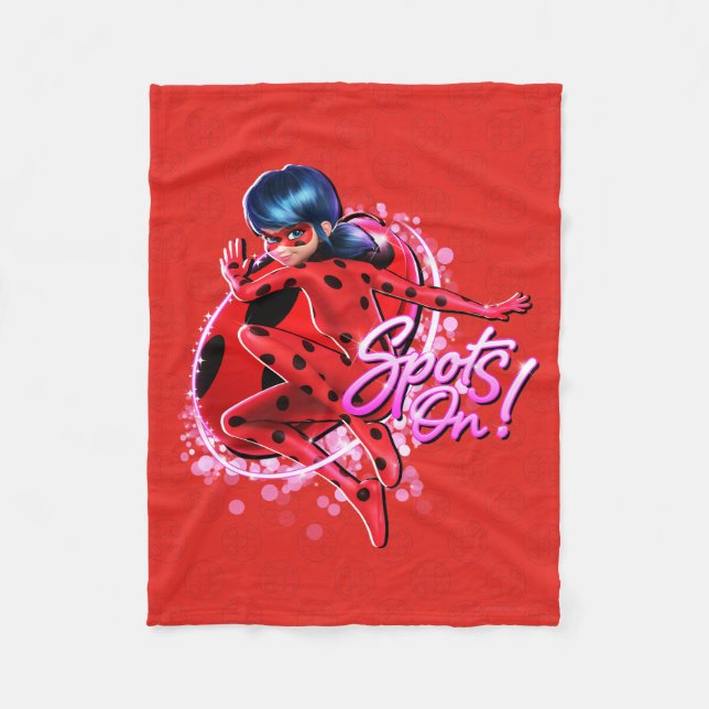 Miraculous Ladybug | Grafische Punkte Fleecedecke (Vorderseite)