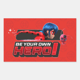 Miraculous Ladybug & Tikki   Sei dein eigener Held Rechteckiger Aufkleber