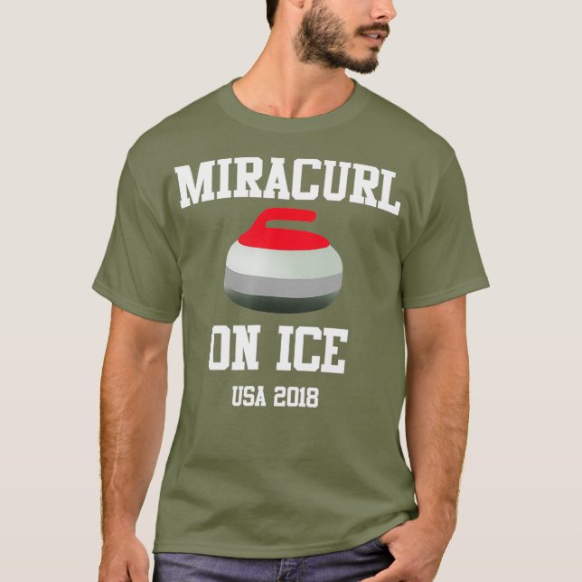 Miracurl On Ice USA 2018 Curling T-Shirt (Vorderseite)