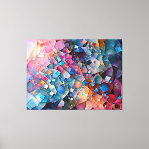 "Mirage Cascade" Farbige abstrakte Kunstlandschaft Leinwanddruck