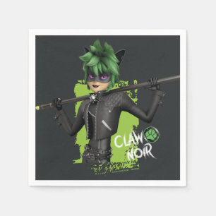 Mirakulous Re-Vers Claw Noir Charakter Grafik Serviette
