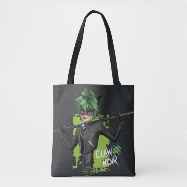 Mirakulous Re-Vers Claw Noir Charakter Grafik Tasche (Vorderseite)