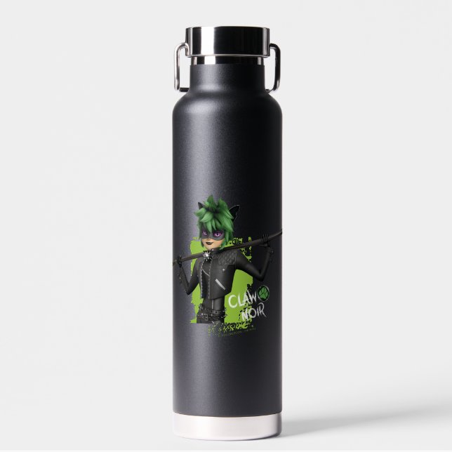 Mirakulous Re-Vers Claw Noir Charakter Grafik Trinkflasche (Vorne)