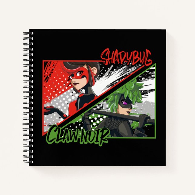 Mirakulous Re-verse Shadybug & Claw Noir Notizbuch (Vorderseite)