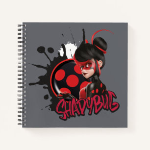 Mirakulous Re-verse Shadybug-Zeichen Grafik Notizbuch