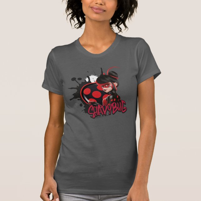 Mirakulous Re-verse Shadybug-Zeichen Grafik T-Shirt (Vorderseite)