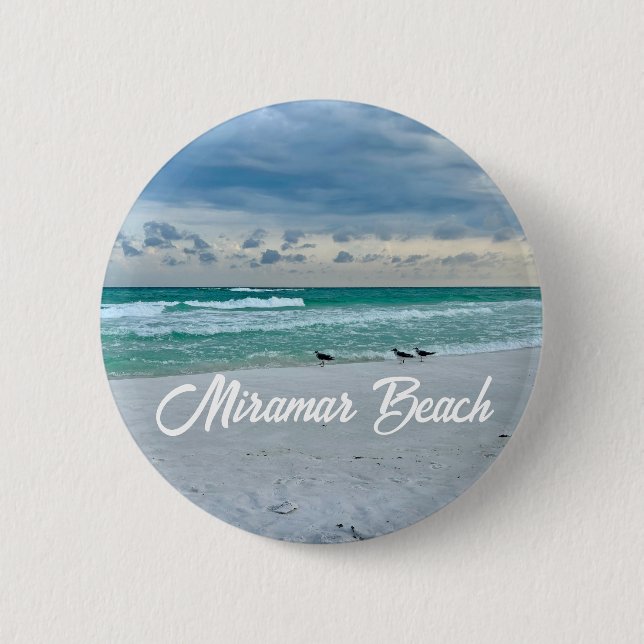 Miramar Beach Florida Schöner Urlaub Keepake Button (Vorderseite)