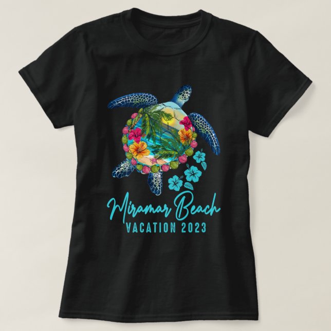 Miramar Beach Turtle Florida Familienurlaub 2 T-Shirt (Design vorne)