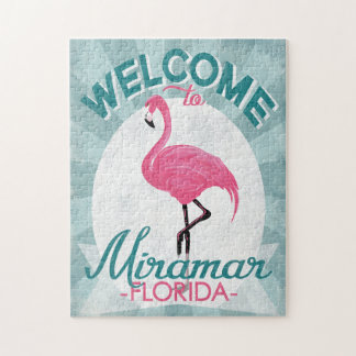 Miramar Florida Pink Flamingo Retro
