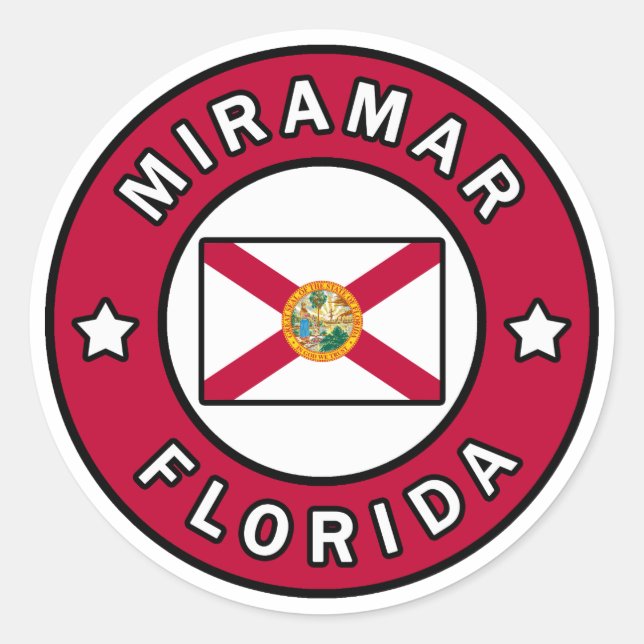 Miramar Florida Runder Aufkleber (Vorderseite)