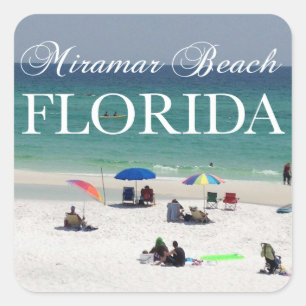 Miramar-Strand Florida Quadratischer Aufkleber