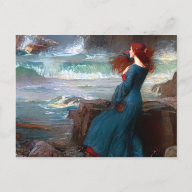 Miranda The Tempest John William Waterhouse Postkarte (Vorderseite)