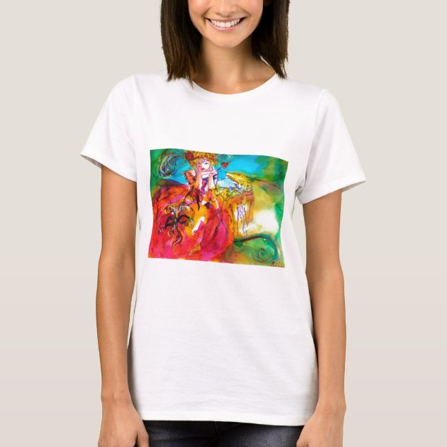 MIRANDOLINA / Venezianische Karnevalsmasken T-Shirt (Vorderseite)