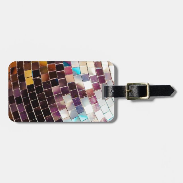 Mirco-Disco-Ball Gepäckanhänger (Vorderseite horizontal)