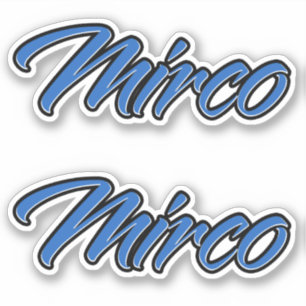 Mirco Nom autocollant Stickerset bleu
