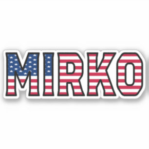 Mirko Nom Prénom USA Autocollant Set d'autocollant