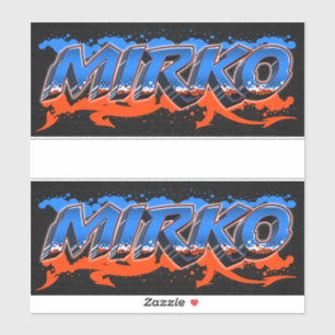Mirko Vorname Name Graffiti Aufkleber Sticker