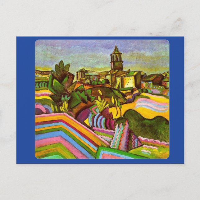 Miro, Prades Le Village, Carte Postale de Peinture (Devant)