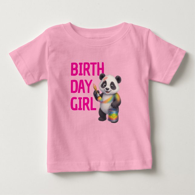 Miro the Dreamer Panda 1st Birthday Girl  Baby T Baby T-shirt (Vorderseite)