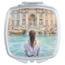 Miroir Compact Fontaine de Trevi