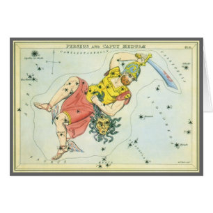 Miroir d'Urania, Carte céleste d'astronomie vintag