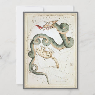 Miroir d'Urania, Carte céleste d'astronomie vintag